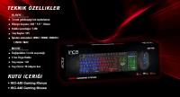INCA IKG-448 Gökkuşağı Efect Mekanik Hisli Gaming KABLOLU KLAVYE&MOUSE SET
